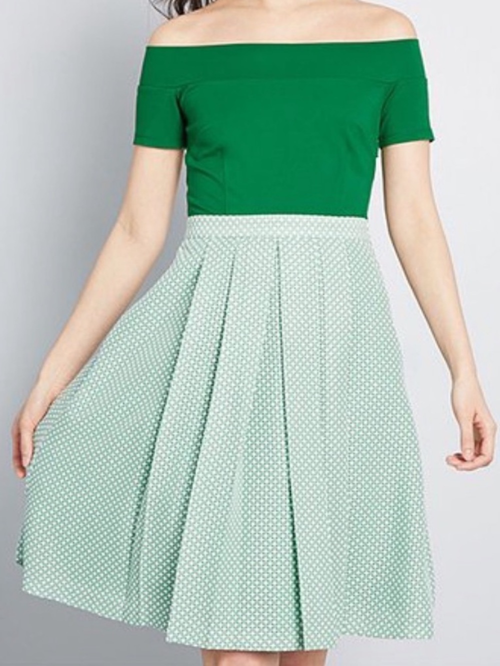 ModCloth Sixties-style Retro Green Dress 1X NWT